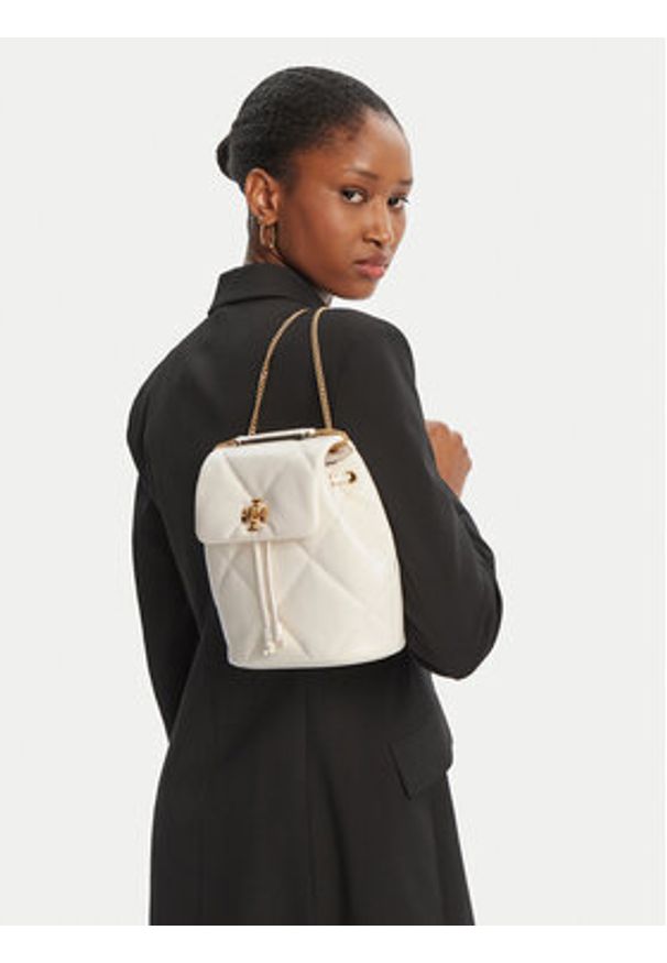 Tory Burch Plecak Kira Diamond 170485 Biały. Kolor: biały. Materiał: skóra