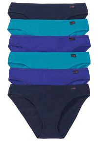 bonprix - Figi (6 par). Kolor: niebieski. Wzór: aplikacja, kwiaty #1