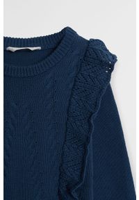 Mango Kids - Sweter dziecięcy Karen 110-164 cm. Okazja: na co dzień. Kolor: niebieski. Materiał: bawełna, materiał, dzianina. Wzór: gładki. Styl: casual #2
