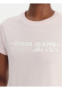 Guess Jeans T-Shirt W6GIC5 K8HM0 Różowy Regular Fit. Kolor: różowy. Materiał: bawełna #5