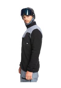 Bluza snowboardowa męska Quiksilver Aker Full Zip Fleece. Kolor: czarny. Materiał: polar. Sport: snowboard