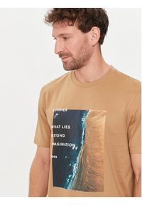 BOSS - Boss T-Shirt Tiburt 388 50512132 Beżowy Regular Fit. Kolor: beżowy. Materiał: bawełna #3