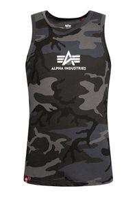 Alpha Industries Tank top Basci Camo 126566C Szary Regular Fit. Kolor: szary. Materiał: bawełna #4