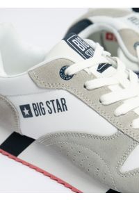 Big-Star - Sneakersy męskie biało-szare NN174501 101. Kolor: biały. Materiał: tkanina