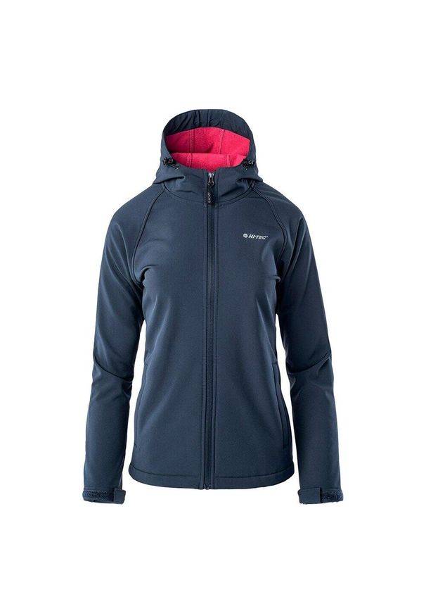 Hi-tec - Kurtka Softshellowa Damska Neti. Kolor: czerwony, niebieski, wielokolorowy. Materiał: softshell. Sport: turystyka piesza
