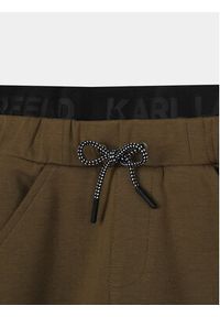 Karl Lagerfeld Kids Spodnie dresowe Z24164 S Khaki Regular Fit. Kolor: brązowy. Materiał: syntetyk #7