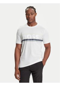 BOSS T-Shirt Iconic Zone 50550113 Biały Regular Fit. Kolor: biały. Materiał: bawełna