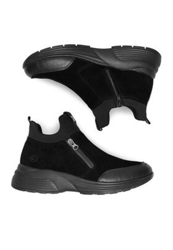 Remonte Botki D6676-03 Czarny. Kolor: czarny. Materiał: skóra