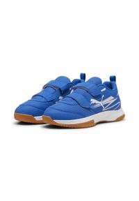 Puma - Buty do sportów halowych dziecięce PUMA Varion II V Jr. Kolor: biały, wielokolorowy, beżowy, niebieski
