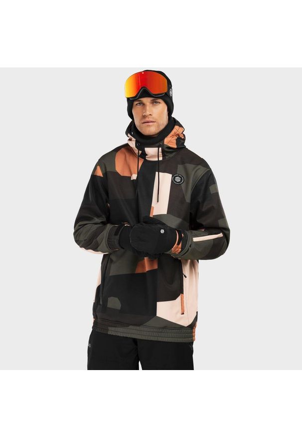 Mężczyzna Sporty zimowe Męska kurtka snowboardowa W1 Sandboard SIROKO Czarny. Kolor: czarny, brązowy, wielokolorowy. Sezon: zima. Sport: snowboard
