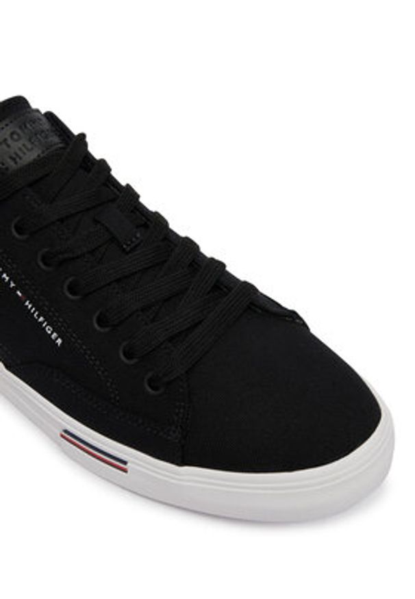 TOMMY HILFIGER - Tommy Hilfiger Tenisówki Vulc Core Rwb Long Lace Cvs FM0FM05813 Czarny. Kolor: czarny. Materiał: materiał