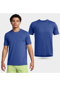 Koszulka fitness męska Under Armour t-shirt sportowy z krótkim rękawem. Kolor: niebieski. Długość rękawa: krótki rękaw. Długość: krótkie. Sport: fitness