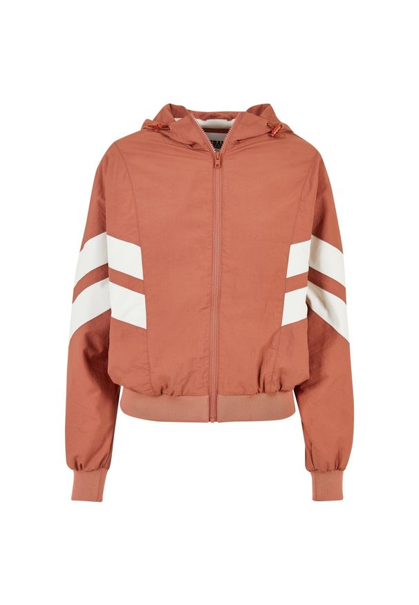 Damska kurtka z marszczeniami Urban Classics. Typ kołnierza: kaptur. Kolor: czerwony, biały, wielokolorowy