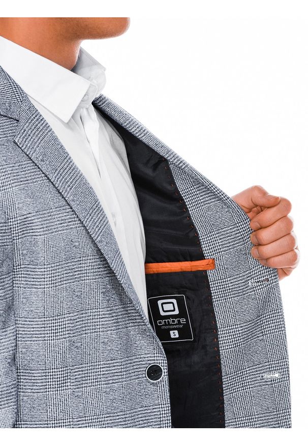 Niebieska marynarka Ombre Clothing casualowa, na co dzień