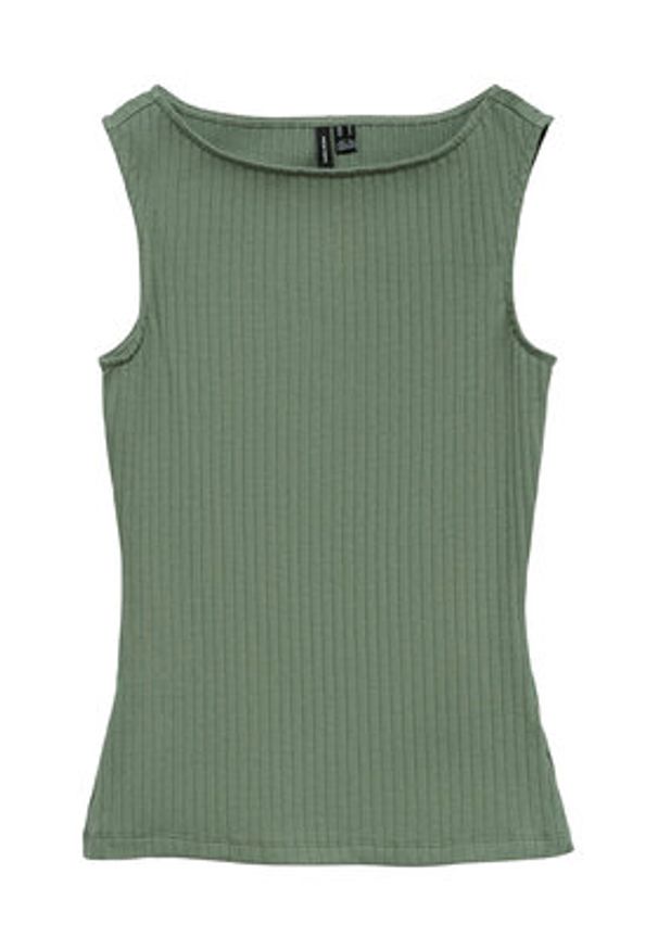 Vero Moda Top Ruby 10342997 Zielony Slim Fit. Kolor: zielony. Materiał: bawełna