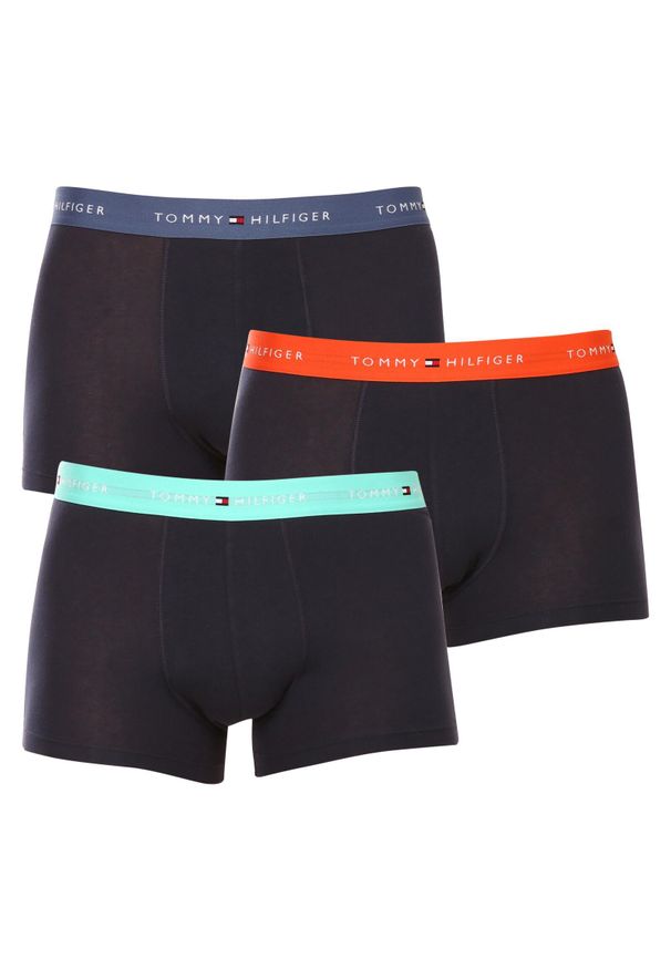 TOMMY HILFIGER - Bokserki majtki męskie Tommy Hilfiger 3-Pack. Kolor: niebieski. Materiał: bawełna, elastan. Sport: fitness