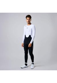 ACELERA - Męskie długie spodnie kolarskie na szelkach do MTB. Kolor: czarny. Długość: długie. Sport: kolarstwo #1