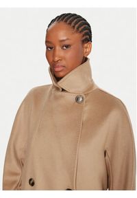 Weekend Max Mara Płaszcz wełniany Resina 2525016102 Beżowy Regular Fit. Kolor: beżowy. Materiał: wełna #4