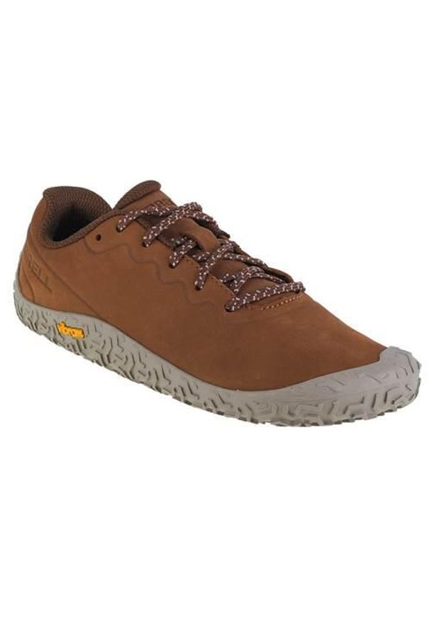 Buty do chodzenia damskie Merrell Vapor Glove. Kolor: brązowy. Materiał: guma, materiał, tkanina, syntetyk. Sport: turystyka piesza
