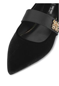 Nine West Baleriny 8168-1 Czarny. Kolor: czarny. Materiał: materiał #6