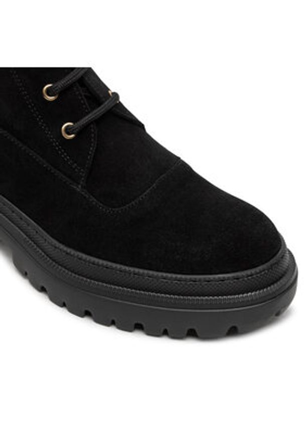 Pollini Trapery SA21104G1LTN0000 Czarny. Kolor: czarny. Materiał: zamsz, skóra