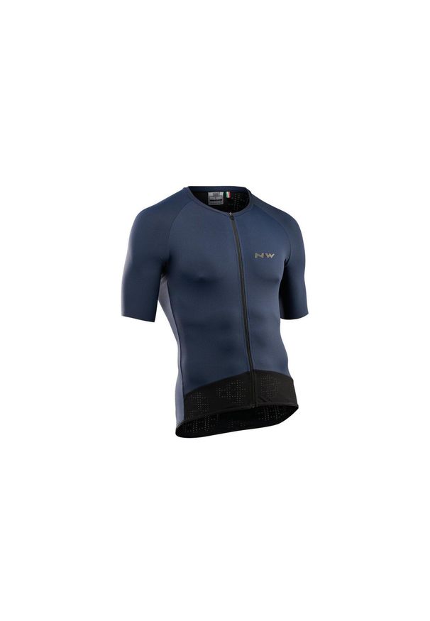 Koszulka rowerowa męskie NORTHWAVE ESSENCE JERSEY SHORT SLEEVE. Kolor: niebieski. Materiał: jersey