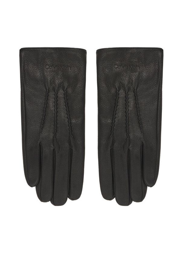 Calvin Klein Rękawiczki Męskie Classic LV04D8034G Czarny. Kolor: czarny. Materiał: skóra