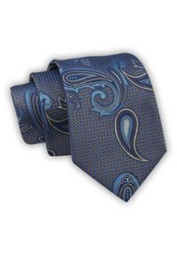 Krawat Alties (7 cm) - Wzór w Duże Paisley, Niebieski. Kolor: niebieski. Materiał: tkanina. Wzór: paisley. Styl: elegancki, wizytowy