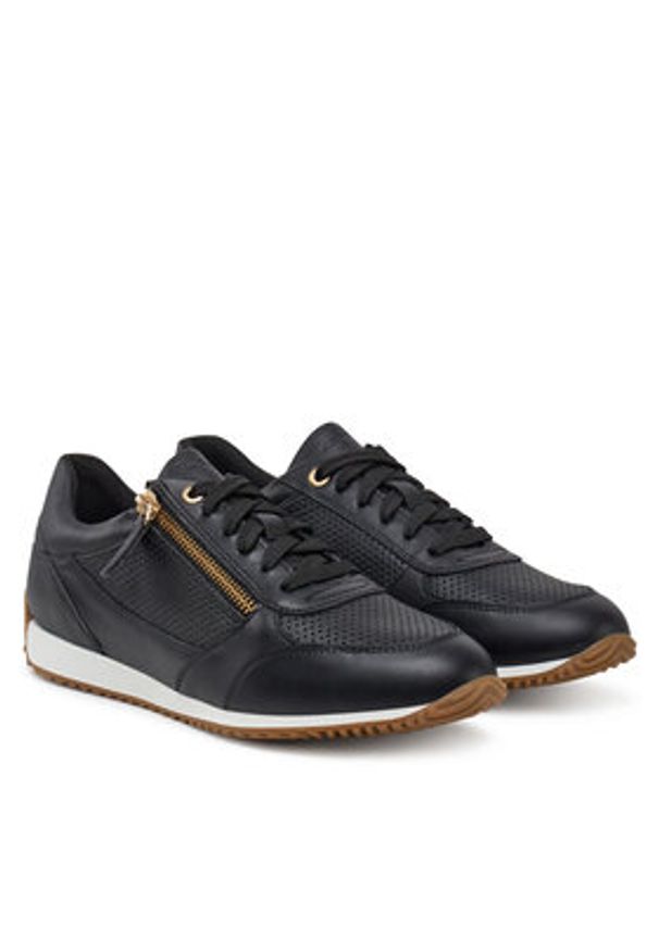 Geox Sneakersy D Calithe D36N0A 05485 C9999 Czarny. Kolor: czarny. Materiał: skóra