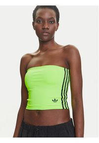 Adidas - adidas Top adicolor 3-Stripes JX7719 Zielony Slim Fit. Kolor: zielony. Materiał: syntetyk #3