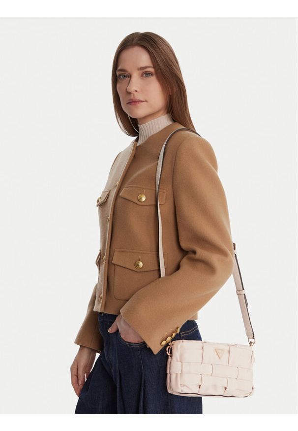 Guess Torebka Marion Mini HWWG80 72720 Écru. Kolor: kremowy. Materiał: skórzane