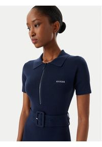 Guess Sukienka dzianinowa V6RK08 Z4642 Granatowy Slim Fit. Kolor: niebieski. Materiał: syntetyk #4