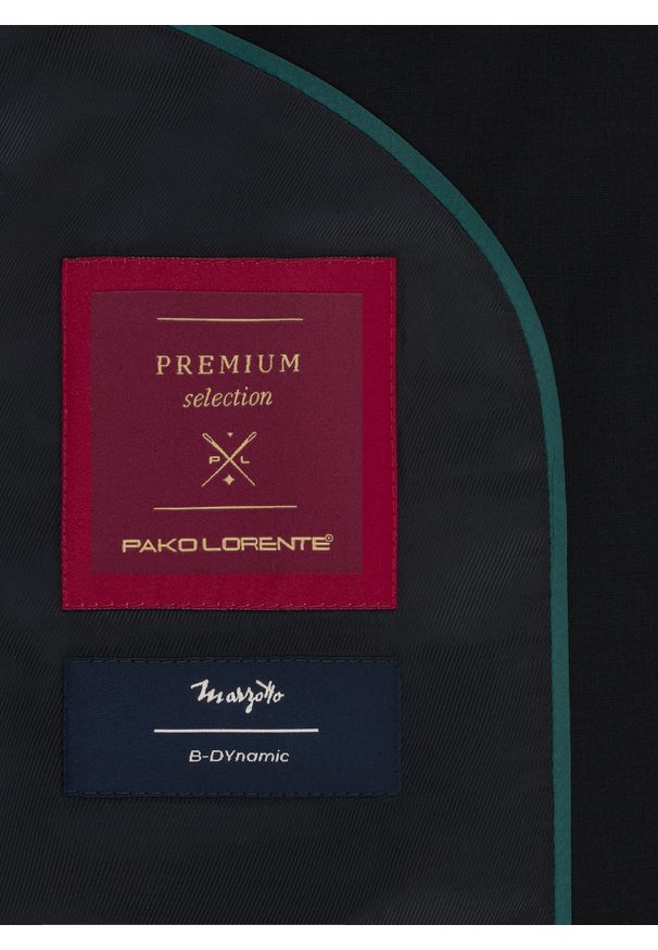 Pako Lorente - PAKO LORENTE – Wełniana marynarka garniturowa w kolorze czarnym. Okazja: na spotkanie biznesowe. Kolor: czarny. Materiał: wełna. Wzór: gładki. Styl: biznesowy