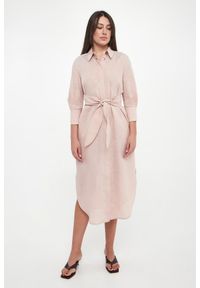 Marella Sport - Sukienka lniana szmizjerka Calle MARELLA SPORT. Materiał: len. Typ sukienki: szmizjerki, sportowe. Styl: sportowy #4