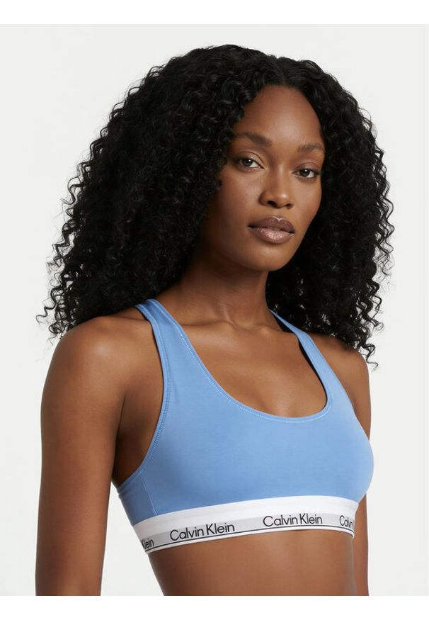 Calvin Klein Underwear Biustonosz top LV00QF8493 Błękitny. Kolor: niebieski. Materiał: bawełna