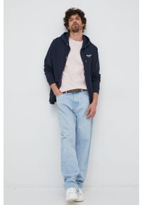 Pepe Jeans bluza bawełniana Edward męska kolor granatowy z kapturem z nadrukiem. Okazja: na co dzień. Typ kołnierza: kaptur. Kolor: niebieski. Materiał: bawełna. Wzór: nadruk. Styl: casual #2