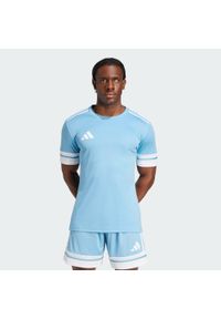 Adidas - Koszulka Squadra 25. Kolor: biały, wielokolorowy, niebieski. Materiał: materiał