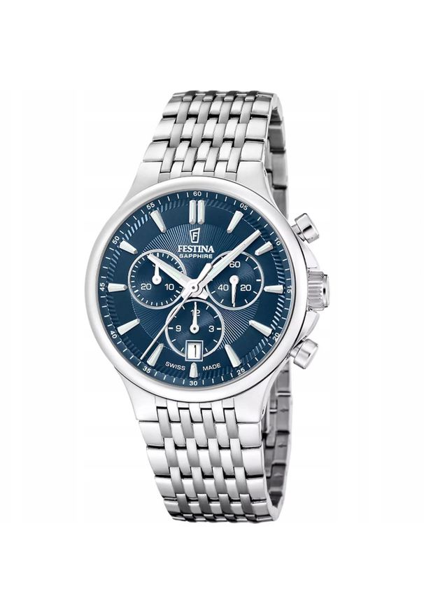 Zegarek Festina Zegarek męski Festina F20093-2 srebrny. Kolor: srebrny