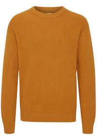 !SOLID - Solid Sweter 21107897 Żółty Regular Fit. Kolor: żółty. Materiał: bawełna #4