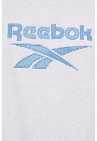 Reebok Classic Bluza bawełniana kolor szary z aplikacją. Kolor: szary. Materiał: bawełna. Wzór: aplikacja