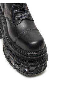 NEW ROCK Glany M-MILI083CCT-C4 Czarny. Kolor: czarny. Materiał: skóra. Styl: rockowy #3