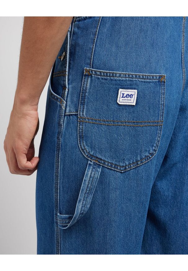 Lee - LEE BIB MID MĘSKIE SPODNIE JEANSOWE OGRODNICZKI JEANS MID SHADE 112349314 L72Z017385
