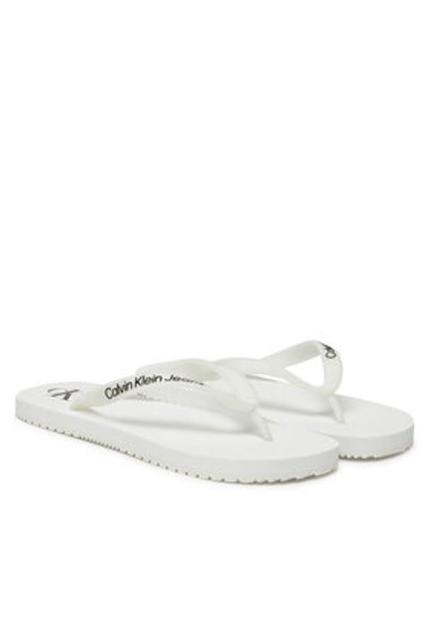 Calvin Klein Jeans Japonki Beach Sandal Transparent Tpu YW0YW01829 Biały. Kolor: biały