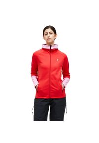 Bluza Peak Performance damska Rider Zip Hood czerwona - L. Kolor: czerwony