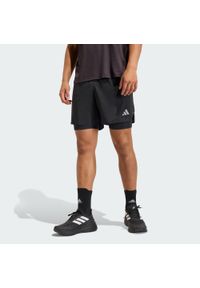 Adidas - Shorty adi365 Running Essentials 2w1. Kolor: czarny, wielokolorowy, biały. Sport: bieganie #1