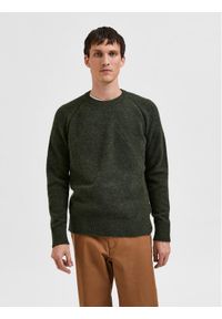 Selected Homme Sweter Rai 16086699 Zielony Regular Fit. Kolor: zielony. Materiał: syntetyk #1