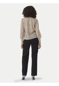 Vero Moda Bluzka Becca 10302894 Beżowy Regular Fit. Kolor: beżowy. Materiał: syntetyk #3