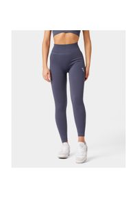 Legginsy fitness damskie Carpatree Rib bezszwowe. Kolor: niebieski. Sport: fitness