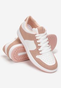 Born2be - Biało-Różowe Sneakersy Sarsana. Okazja: na co dzień. Nosek buta: okrągły. Kolor: biały. Materiał: syntetyk. Szerokość cholewki: normalna. Wzór: aplikacja, gładki. Obcas: na platformie #3