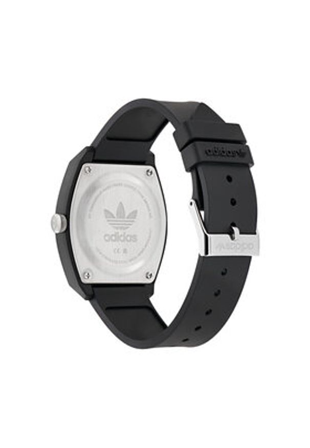 Adidas - adidas Zegarek AO Street Project Two AOST25548 Czarny. Kolor: czarny. Materiał: syntetyk. Styl: street
